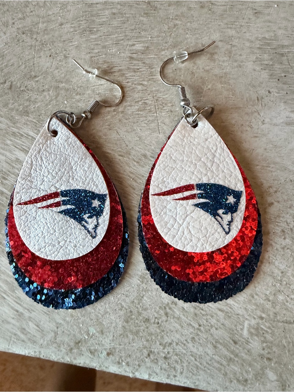 New England Patriots Teardrop Earrings